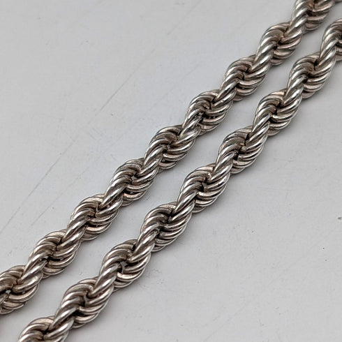 British Vintage Sterling Silver Twisted Chain Necklace 63cm International Bulleton&Metal Brokers