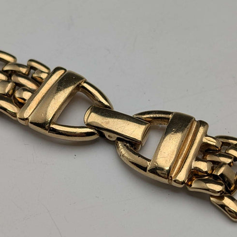 英国ヴィンテージ 9ctロールドゴールド パンサーリンク ネックレス Henry Griffith & Sons Ltd
