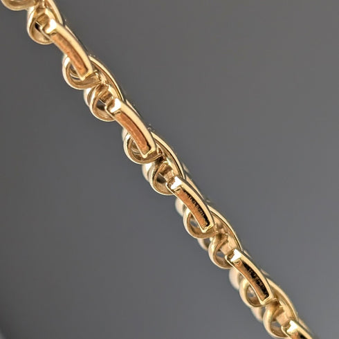 英国ヴィンテージ 9ctロールドゴールド パンサーリンク ネックレス Henry Griffith & Sons Ltd