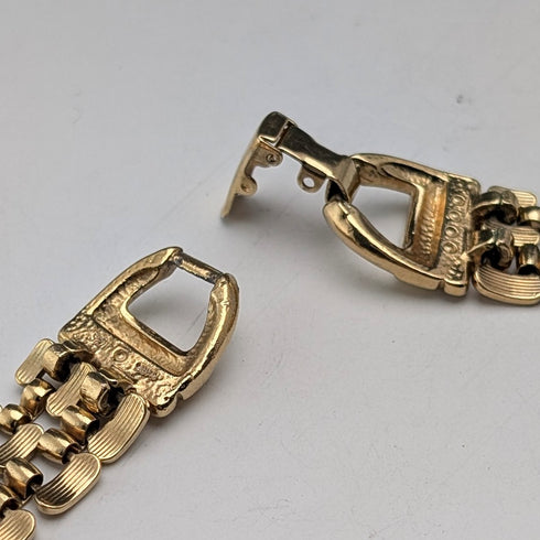 英国ヴィンテージ 9ctロールドゴールド パンサーリンク ネックレス Henry Griffith & Sons Ltd