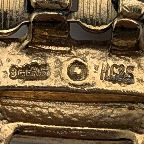 英国ヴィンテージ 9ctロールドゴールド パンサーリンク ネックレス Henry Griffith & Sons Ltd