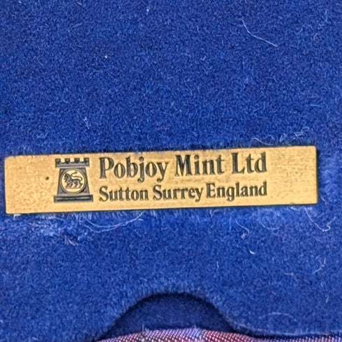 1977年 英国 純銀製 シルバージュビリー クラウン銀貨4個セット 計113g ケース入 Pobjoy Mint