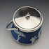 Antique British Wedgwood Biscuit Barrel Jasperware Royal Blue