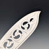 Circa 1852 British antique sterling silver handle fish server pair in case by John Gilbert