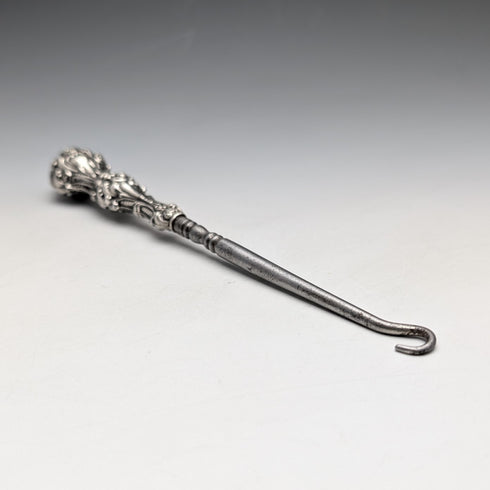 20世紀初頭 米国アンティーク 純銀ハンドル ボタンフック
