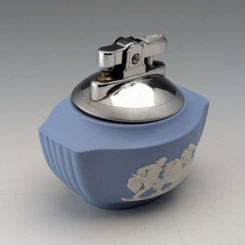 英國復古 Wedgwood Jasperware Ronson 船型油打火機