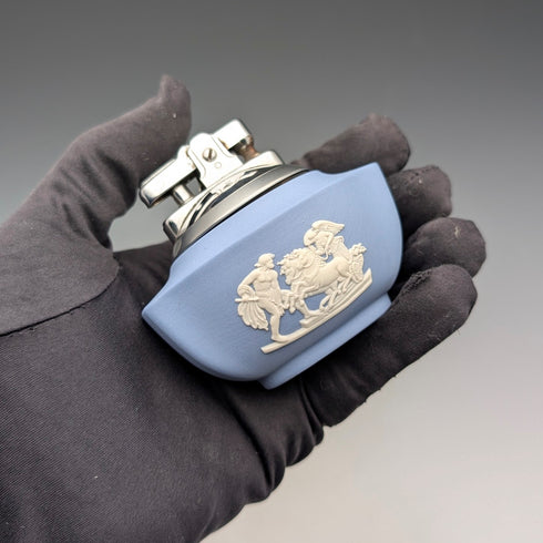 英国ヴィンテージ ウェッジウッド ジャスパーウェア製 RONSONオイルライター 舟型