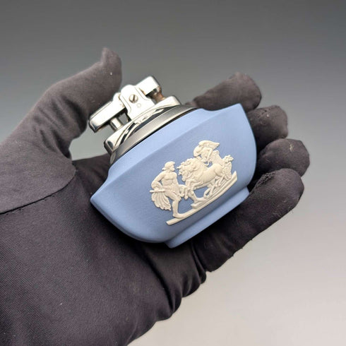 英國復古 Wedgwood Jasperware Ronson 船型油打火機