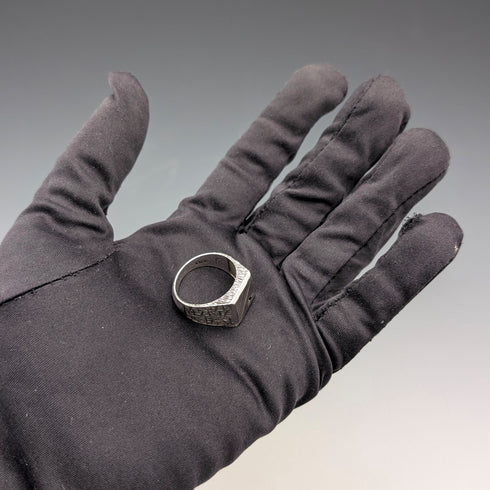 ヴィンテージ 純銀製シグネットリング 指輪(19号)