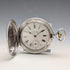 Circa 1911 Antique Longines Pocket Watch Silver Side Hunter Case Roman Index Good Working Condition
