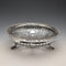 1911年 英国アンティーク ピアス装飾 純銀製 脚付きフルーツボウル 436g Goldsmiths&Silversmiths
