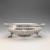 1911年 英国アンティーク ピアス装飾 純銀製 脚付きフルーツボウル 436g Goldsmiths&Silversmiths