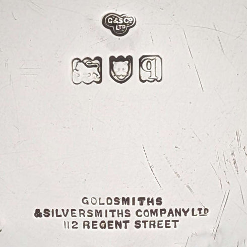 1911 年英國古董穿孔耳環純銀帶腳水果碗 436 克 Goldsmiths&Silversmiths