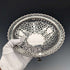 1911 年英國古董穿孔耳環純銀帶腳水果碗 436 克 Goldsmiths&Silversmiths
