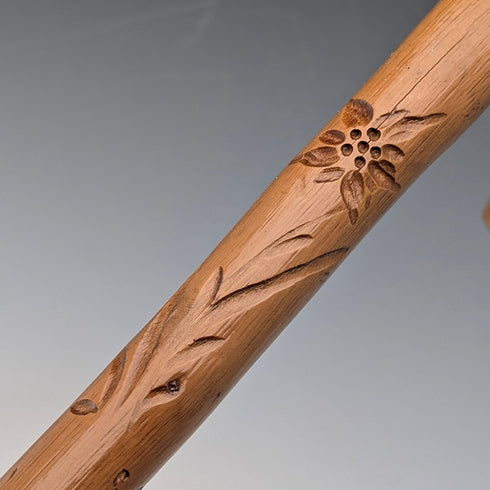 フレンチヴィンテージ 曲がりハンドル ツーリストステッキ タンシャフト 78cm