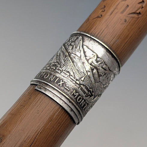 フレンチヴィンテージ 曲がりハンドル ツーリストステッキ タンシャフト 78cm