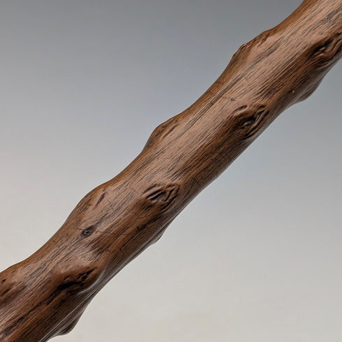 復古麂皮角和腿柄男士手杖棕色桿 91 厘米