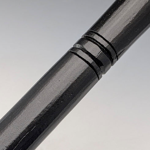 復古粗黑桿犀牛雕刻手柄手杖 83 厘米