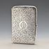 1895 British antique sterling silver double door card case, 123g, Deakin & Francis