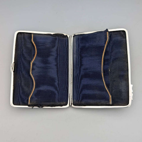 1898 年英國古董浮雕純銀雙門卡片盒,101 克,亨利馬修斯
