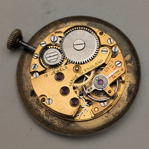 1950s British Vintage Smith Wristwatch SMITH DeLux AB331 15 jewels mechanical Denison case in good working condition