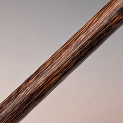 1930年頃 英国ヴィンテージ ブラウンシャフト 曲がりハンドル 純銀装飾 ステッキ 杖 89cm