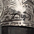 1889 British antique black shaft sterling silver rondelle handle lightweight walking stick 88cm