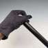 1889 British antique black shaft sterling silver rondelle handle lightweight walking stick 88cm