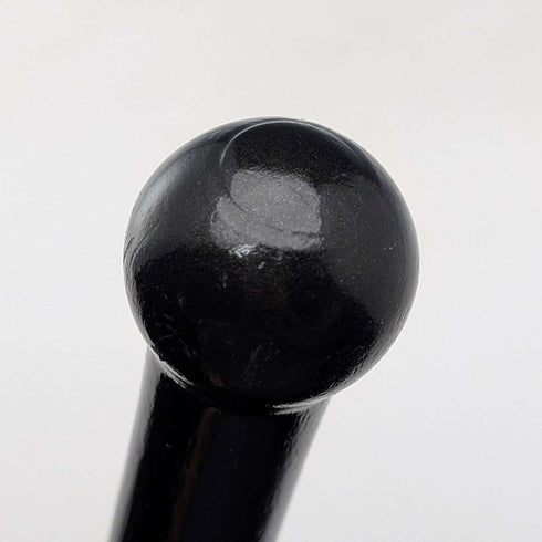Vintage black shaft rondelle handle walking stick 85cm