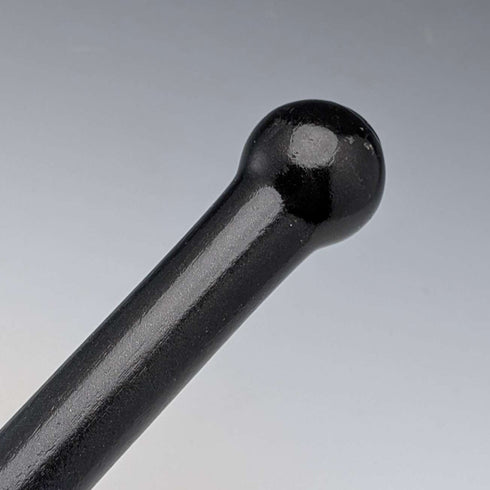 Vintage black shaft rondelle handle walking stick 85cm