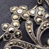Vintage Sterling Silver Marcasite Floral Round Brooch