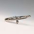 Vintage Sterling Silver Marcasite Floral Round Brooch