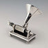 Italian vintage sterling silver gramophone miniature 31g MEDUSA ORO