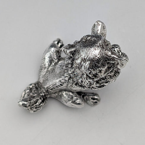 1969年 英国ヴィンテージ 純銀製 プードル フィギュリン 164g SMD