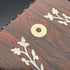 Early 20th century antique white mother-of-pearl inlaid wooden glove box