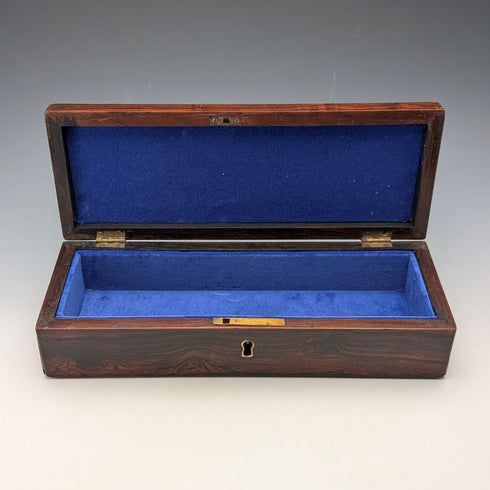 20 世紀早期古董白色珍珠母貝鑲嵌木製手套盒