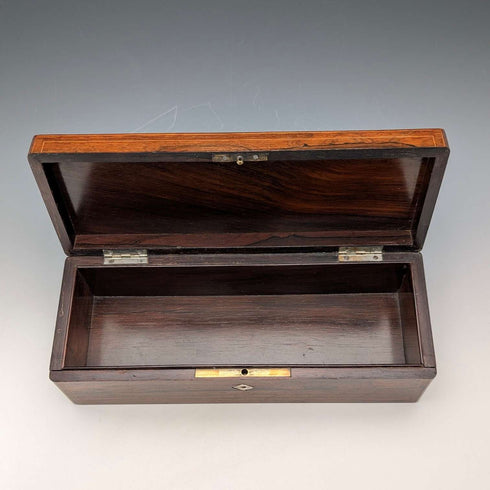 Late 19th Century French Antique Inlaid Wooden Glove Box