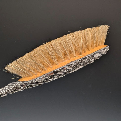 1910 年英國古董純銀裝飾手柄髮刷一對 J&R Griffin