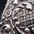 1910 British antique pure silver decorated handle hairbrush pair J&R Griffin
