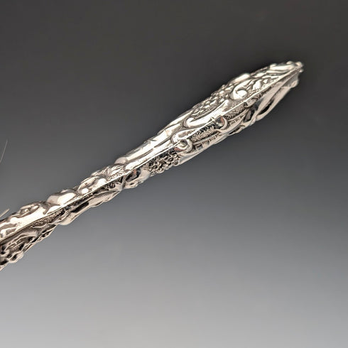 1910 年英國古董純銀裝飾手柄髮刷一對 J&R Griffin