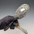 1910 British antique pure silver decorated handle hairbrush pair J&R Griffin