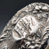 Circa 1900 American antique pure silver Art Nouveau decoration hairbrush and hand mirror Foster & Bailey