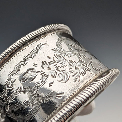 1905年 英国アンティーク 純銀製 ナプキンリング ペア 42g Martin&Hall ケース入