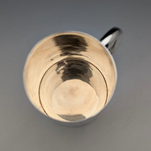 1906年英國古董純銀花鳥裝飾馬克杯 187克 George Edward & Sons