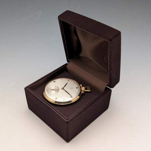 約1939年產歐米茄懷錶,K18黃金,薄型開放式錶盤,運作良好