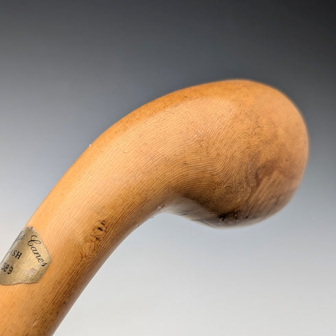 古董英國棕褐色柄週日手杖風格手杖 92 厘米