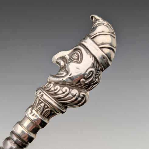 1906 British antique pure silver handle shoehorn Crisford & Norris