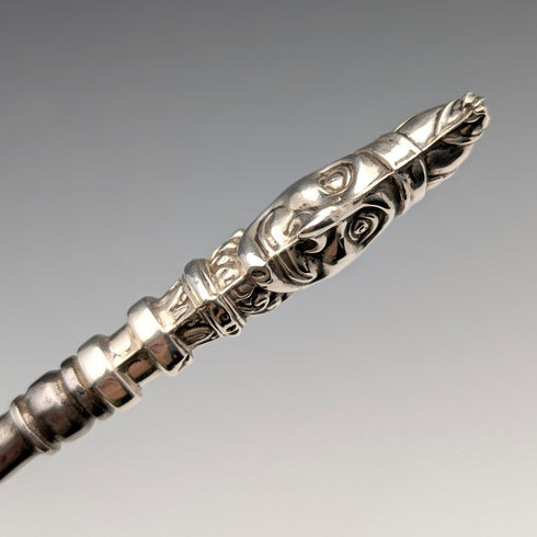 1906 British antique pure silver handle shoehorn Crisford & Norris