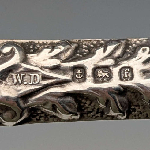 1905 年英國古董純銀手柄鞋拔,威廉·德文波特 (William Devenport) 製作