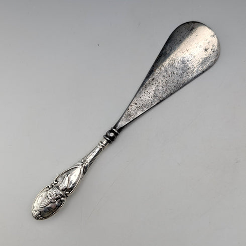 1905年 英国アンティーク 純銀ハンドル シューホーン 靴べら Henry Matthews